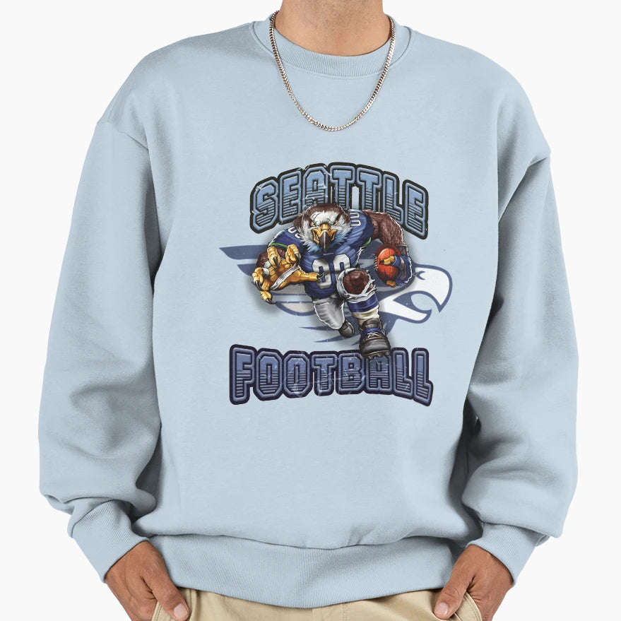 Seattle Football Sweatshirt - Trendy Graphic for Adults - T-Shirt, Sweatshirt, Hoodie