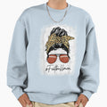 Bleached Football Mom Life Leopard And Sweatshirt - Trendy Graphic Unisex - T-Shirt, Sweatshirt, Hoodie