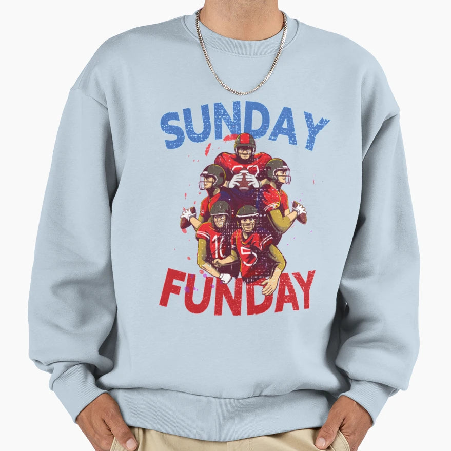 Sunday Funday Football T-Shirt - Unique Graphic Men Women - T-Shirt, Sweatshirt, Hoodie