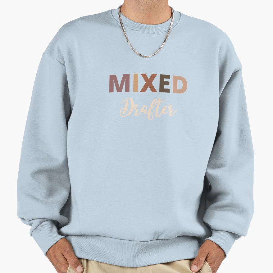 Mixed Race Drafter Sweatshirt - Graphic Print for Adults - T-Shirt, Sweatshirt, Hoodie