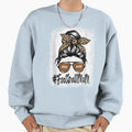 Bleached Football Mom Life Leopard Sweatshirt - Streetwear Style Unisex - T-Shirt, Sweatshirt, Hoodie