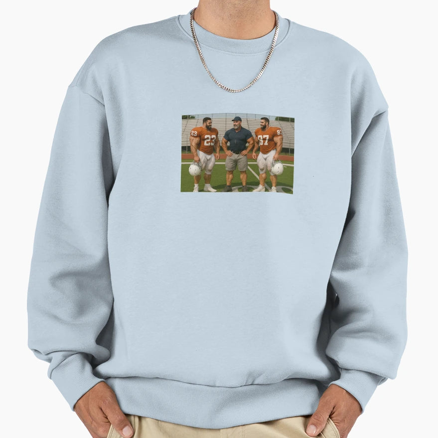Bodybuilding Football Players Sweatshirt - Casual Everyday Wear Men Women - T-Shirt, Sweatshirt, Hoodie