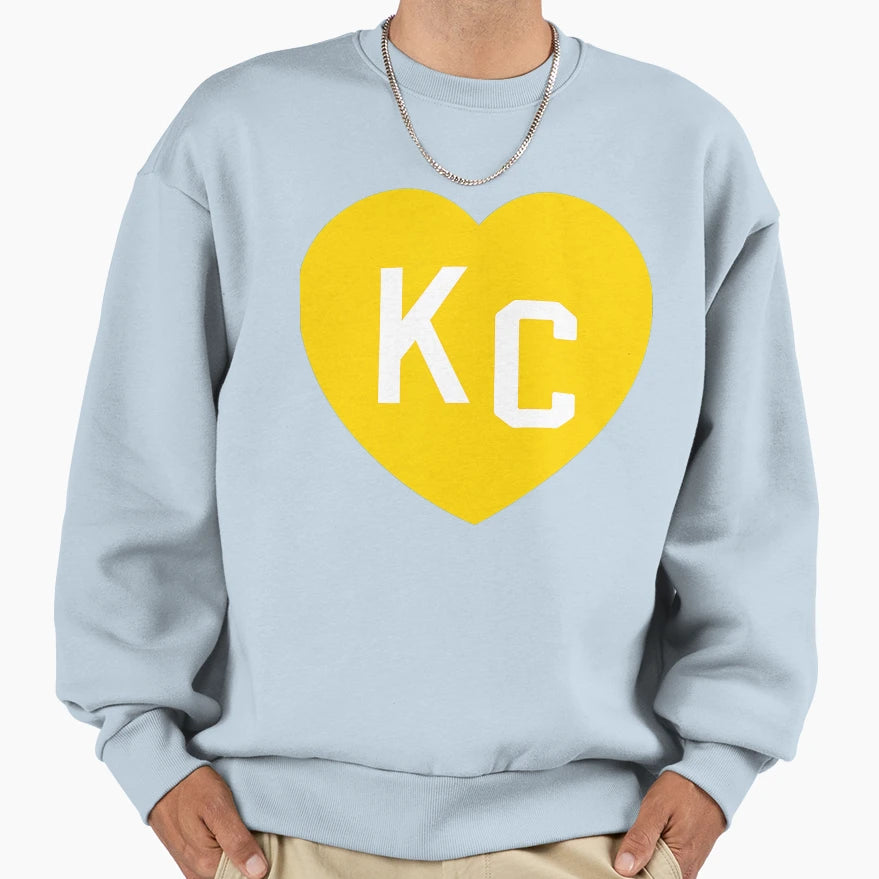 Red Kansas City Heart Kc Heart Sweatshirt - Streetwear Style Men Women - T-Shirt, Sweatshirt, Hoodie