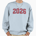 Red 2026 Collegiate Varsity Athletic Sweatshirt - Custom Art Print Unisex - T-Shirt, Sweatshirt, Hoodie