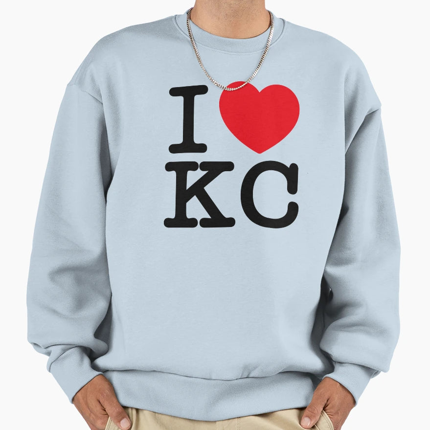I Heart Kc Sweatshirt - Aesthetic Graphic Men Women - T-Shirt, Sweatshirt, Hoodie