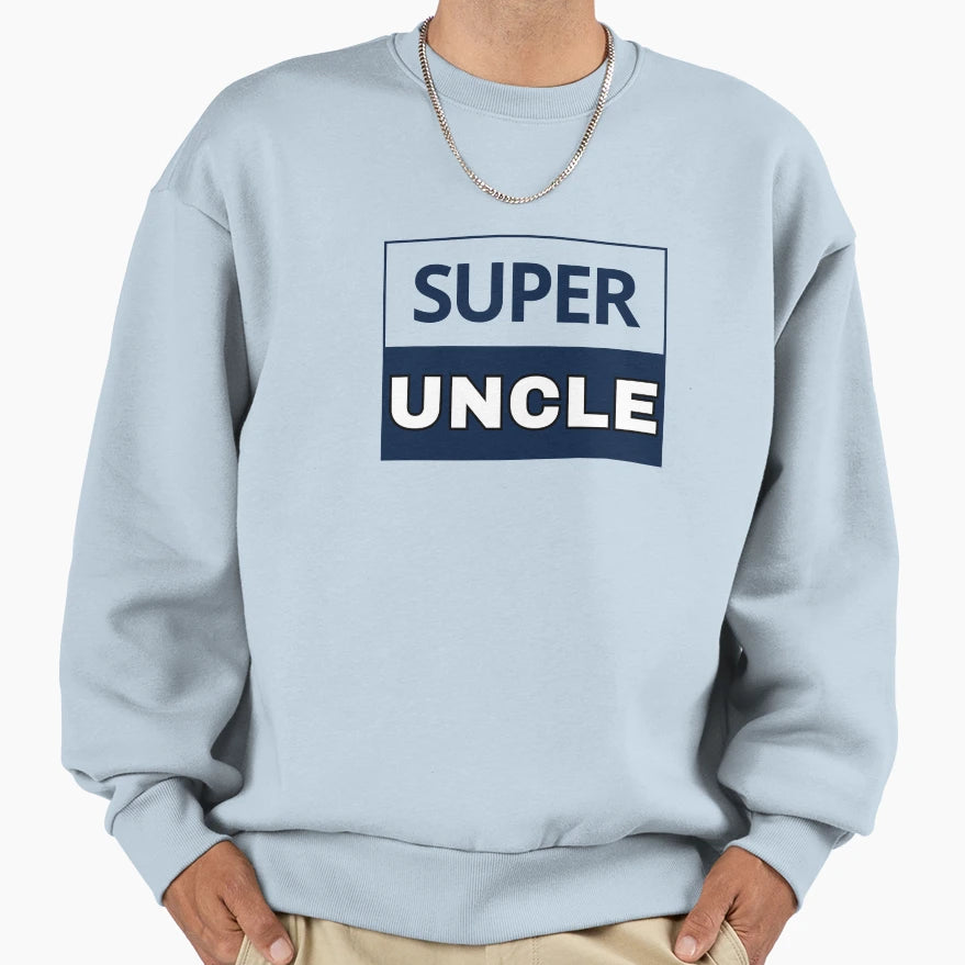 Super Uncle Super Hero Sweatshirt - Minimalist Print for Adults - T-Shirt, Sweatshirt, Hoodie