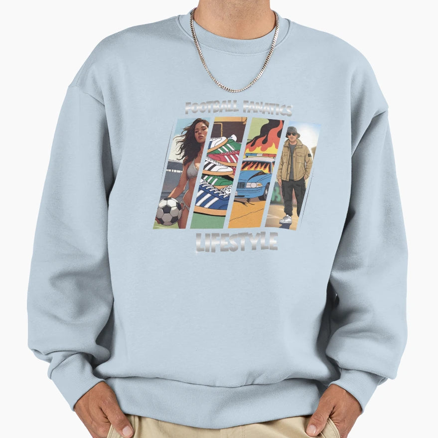Football Fanatics Lifestyle Sweatshirt - Minimalist Print Men Women - T-Shirt, Sweatshirt, Hoodie