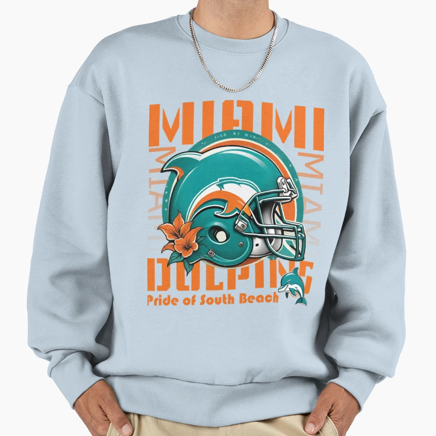 Art Miami Dolphins Sweatshirt - Fun Novelty Design Unisex - T-Shirt, Sweatshirt, Hoodie
