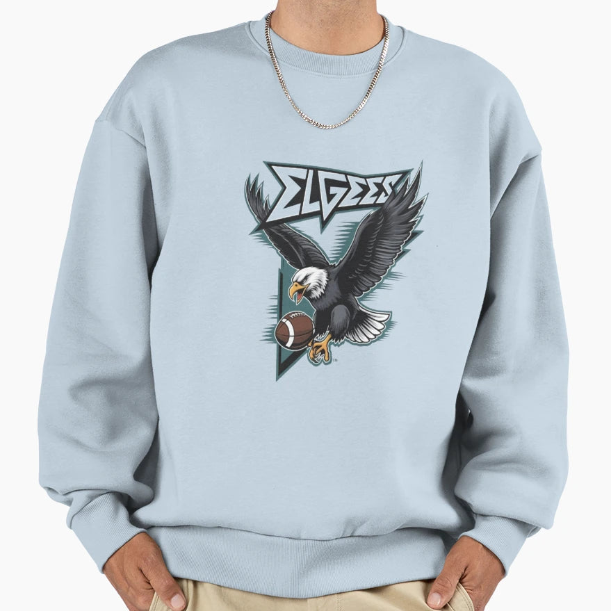 Fierce Eagle Clutching Football Sweatshirt - Unique Graphic for Adults - T-Shirt, Sweatshirt, Hoodie