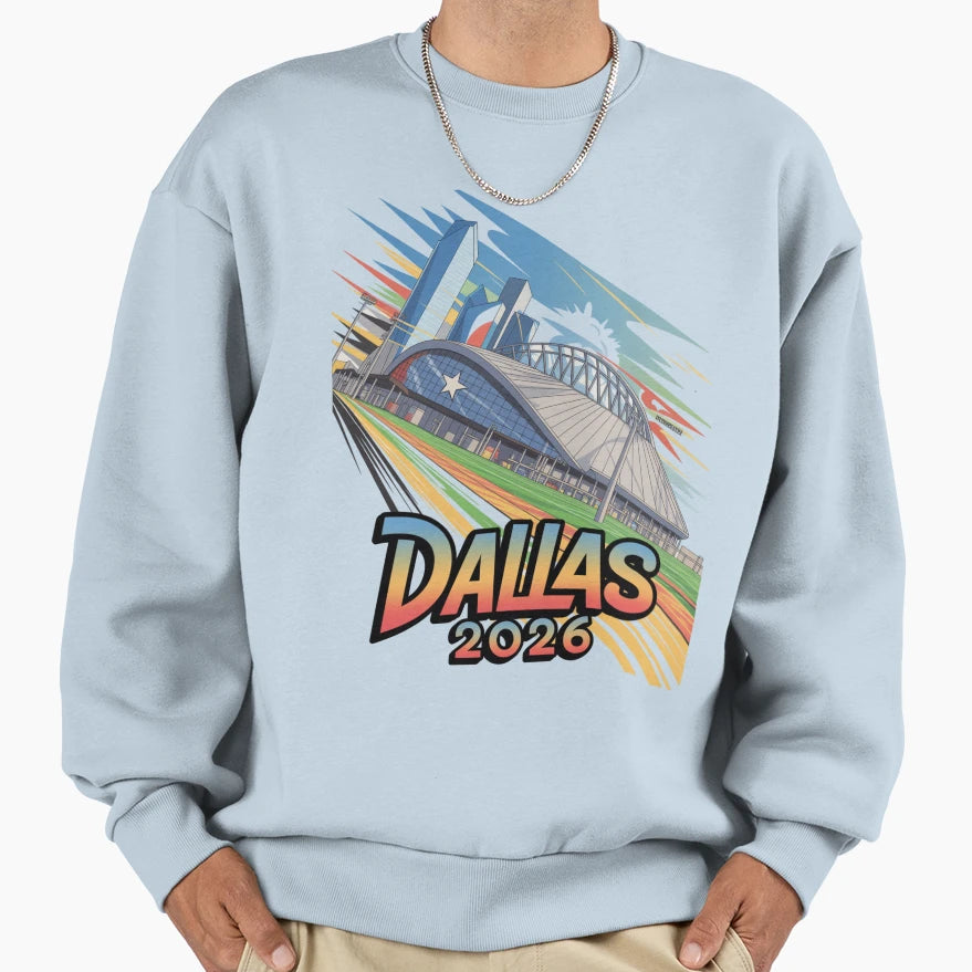 Dallas 2026 Texas Soccer Souvenir V19 T-Shirt - Minimalist Print for Adults - T-Shirt, Sweatshirt, Hoodie