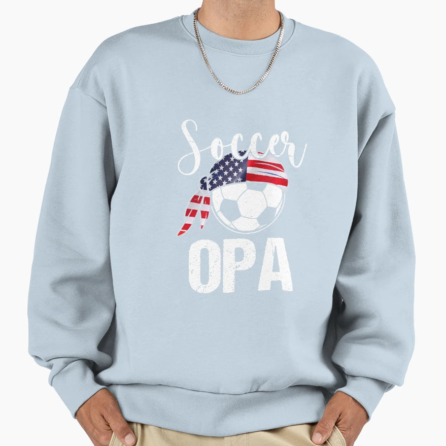 Soccer Opa American Flag Soccer Opa Sweatshirt - Unique Graphic for Adults - T-Shirt, Sweatshirt, Hoodie