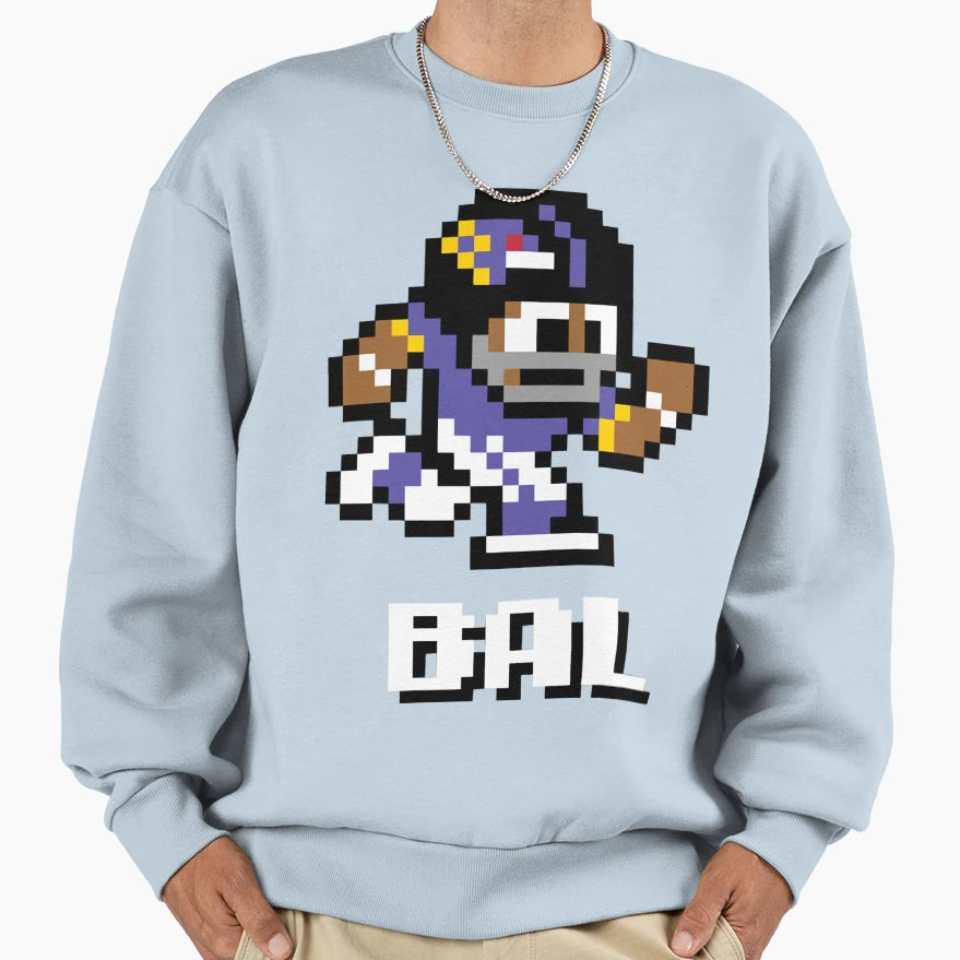 Baltimore Ravens Tecmo Super Sweatshirt - Casual Everyday Wear for Adults - T-Shirt, Sweatshirt, Hoodie