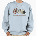 Peace Love Saints Football Team Sweatshirt - Unique Graphic Men Women - T-Shirt, Sweatshirt, Hoodie