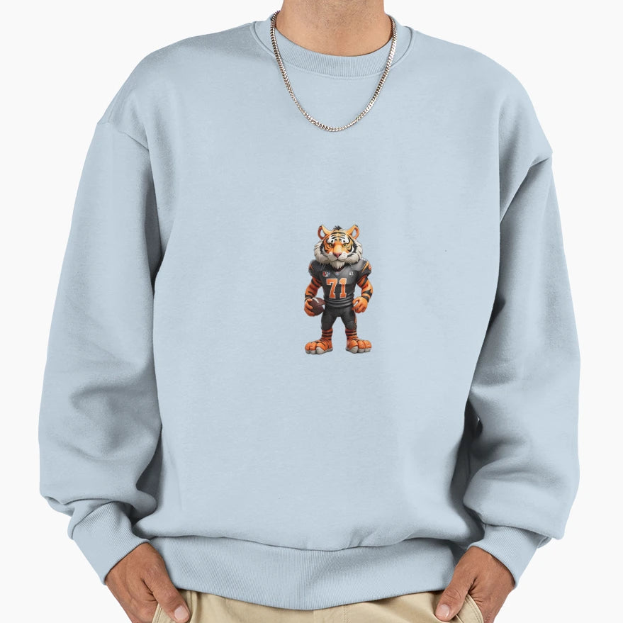 Football Tiger Sweatshirt - Aesthetic Graphic Unisex - T-Shirt, Sweatshirt, Hoodie