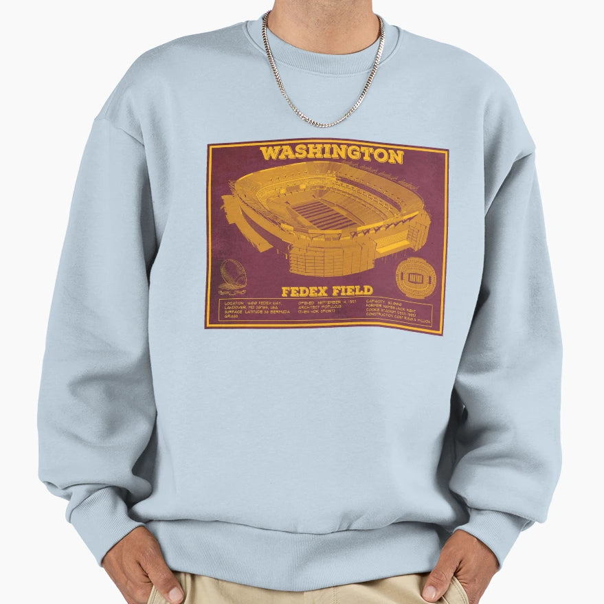 Washington Fedex Field Sweatshirt - Streetwear Style for Adults - T-Shirt, Sweatshirt, Hoodie