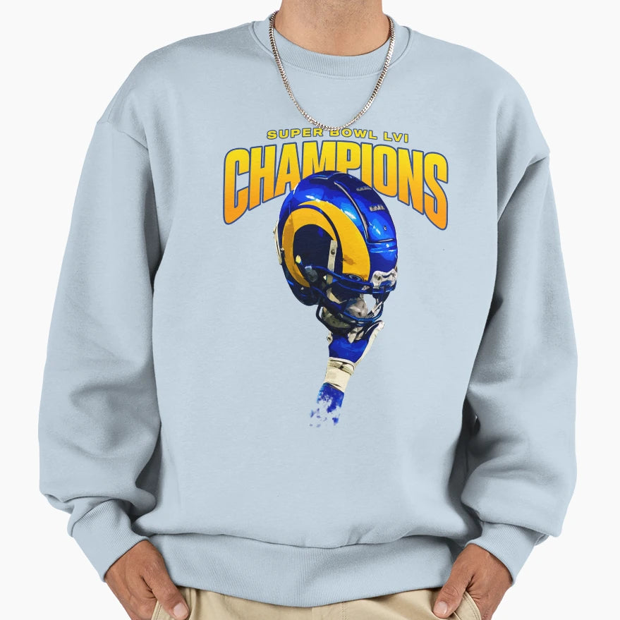 Copia De Rams Helmet Sweatshirt - Aesthetic Graphic for Adults - T-Shirt, Sweatshirt, Hoodie