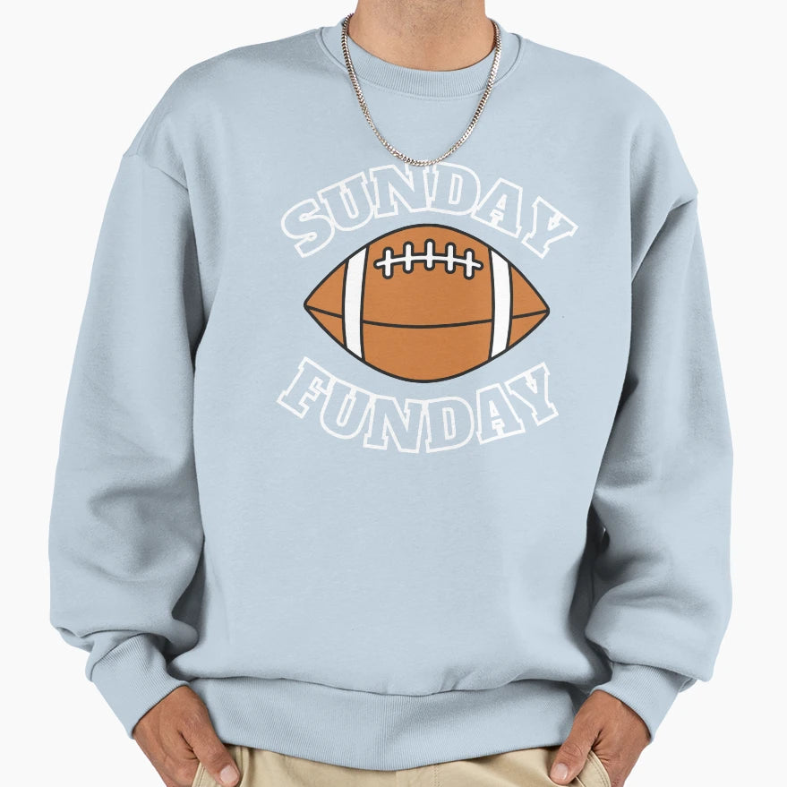 Sunday Funday Football Day Sweatshirt - Minimalist Print Unisex - T-Shirt, Sweatshirt, Hoodie