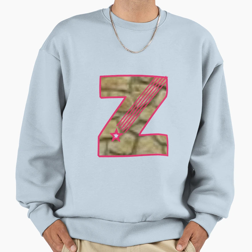 Z Letter Sweatshirt - Novelty Apparel Men Women - T-Shirt, Sweatshirt, Hoodie