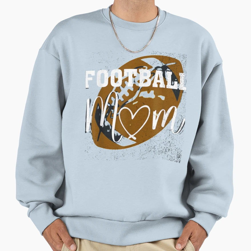 Football Mom Sweatshirt - Aesthetic Graphic Men Women - T-Shirt, Sweatshirt, Hoodie