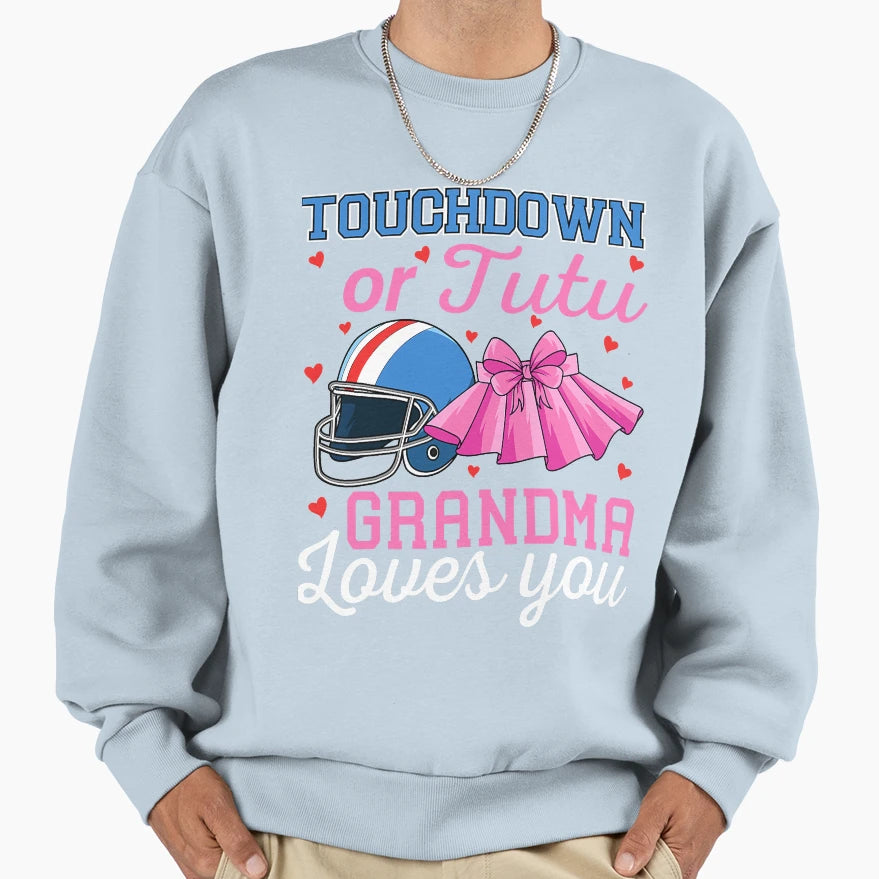 Touchdown Or Tutus Gender Reveal T-Shirt - Fun Novelty Design Men Women - T-Shirt, Sweatshirt, Hoodie