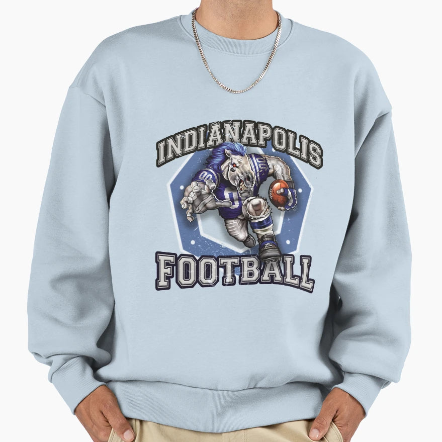 Indianapolis Football Sweatshirt - Minimalist Print Men Women - T-Shirt, Sweatshirt, Hoodie