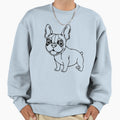 Joyful Boston Terrier Wearing Sweatshirt - Streetwear Style Men Women - T-Shirt, Sweatshirt, Hoodie