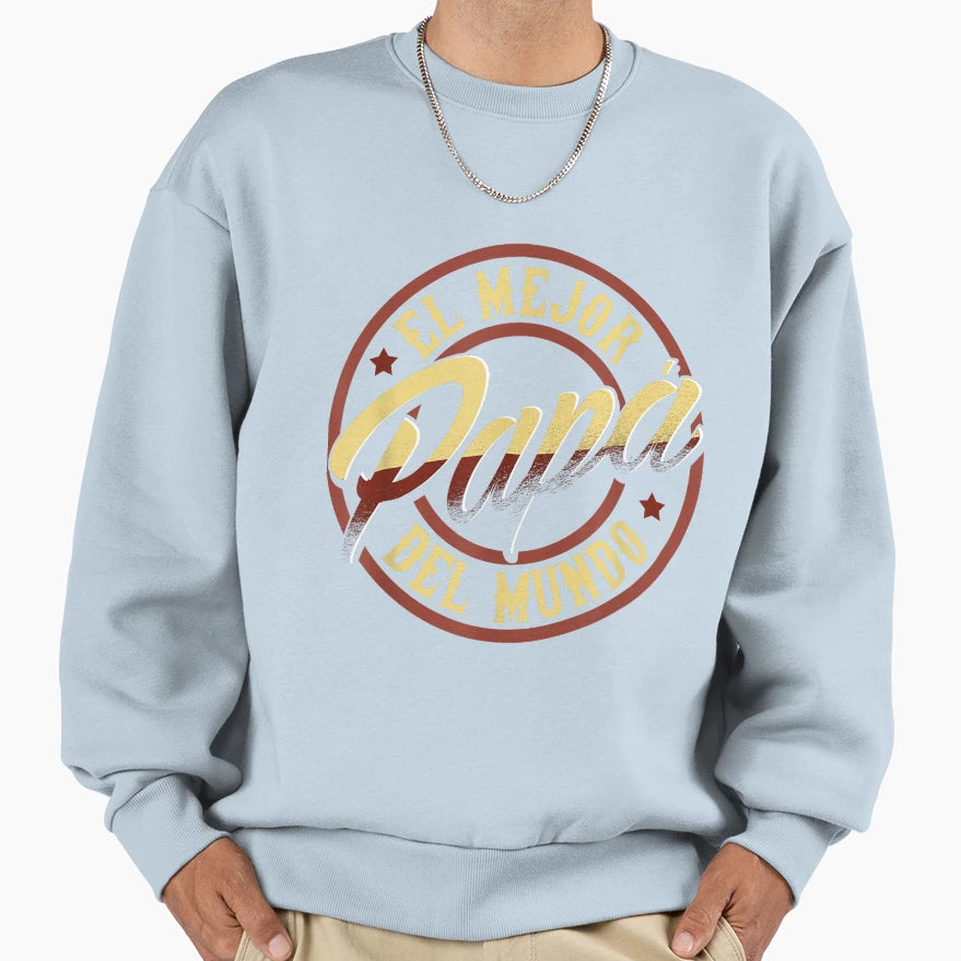 Fathers Day S Spanish El Mejor Papa Sweatshirt - Trendy Graphic for Adults - T-Shirt, Sweatshirt, Hoodie