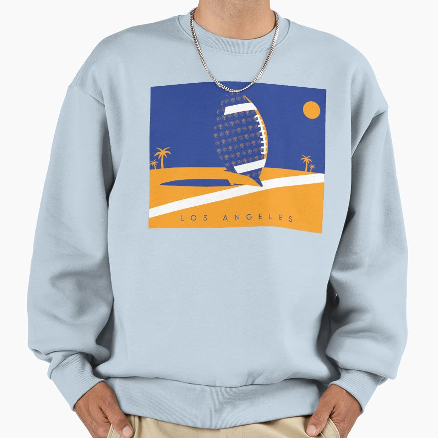 Los Angeles Football Nfl Fan Art Sweatshirt - Aesthetic Graphic Unisex - T-Shirt, Sweatshirt, Hoodie
