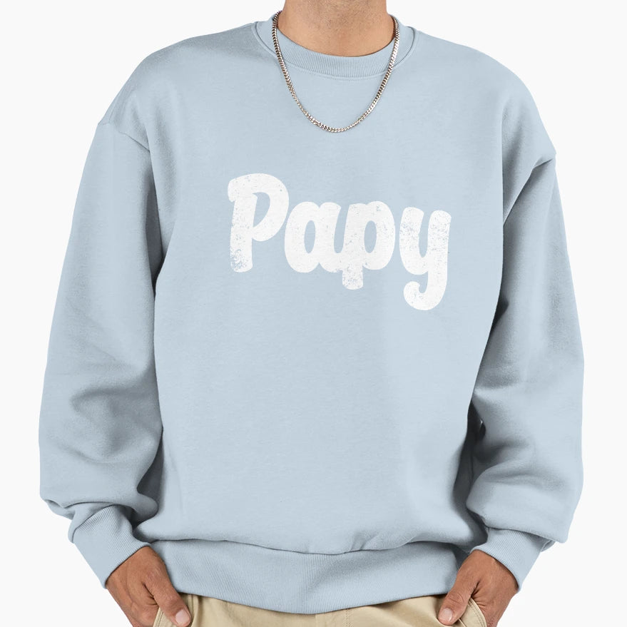Papy Canadian Grandfather Fathers Sweatshirt - Custom Art Print for Adults - T-Shirt, Sweatshirt, Hoodie