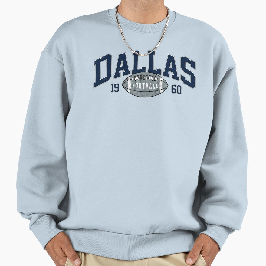 Dallas Football Varsity Sweatshirt - Aesthetic Graphic Men Women - T-Shirt, Sweatshirt, Hoodie
