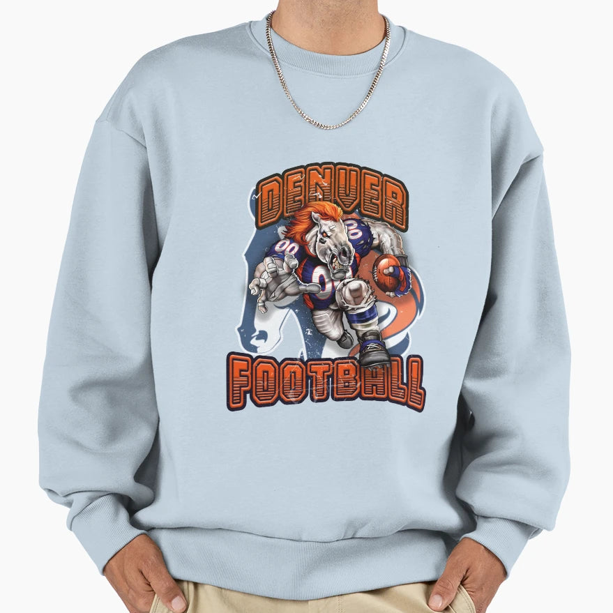 Denver Football Sweatshirt - Custom Art Print Men Women - T-Shirt, Sweatshirt, Hoodie
