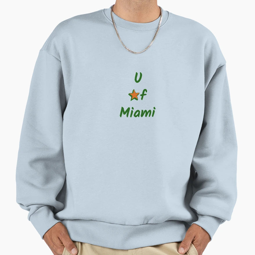 Uofmiami Hurricanes Sweatshirt - Custom Art Print for Adults - T-Shirt, Sweatshirt, Hoodie