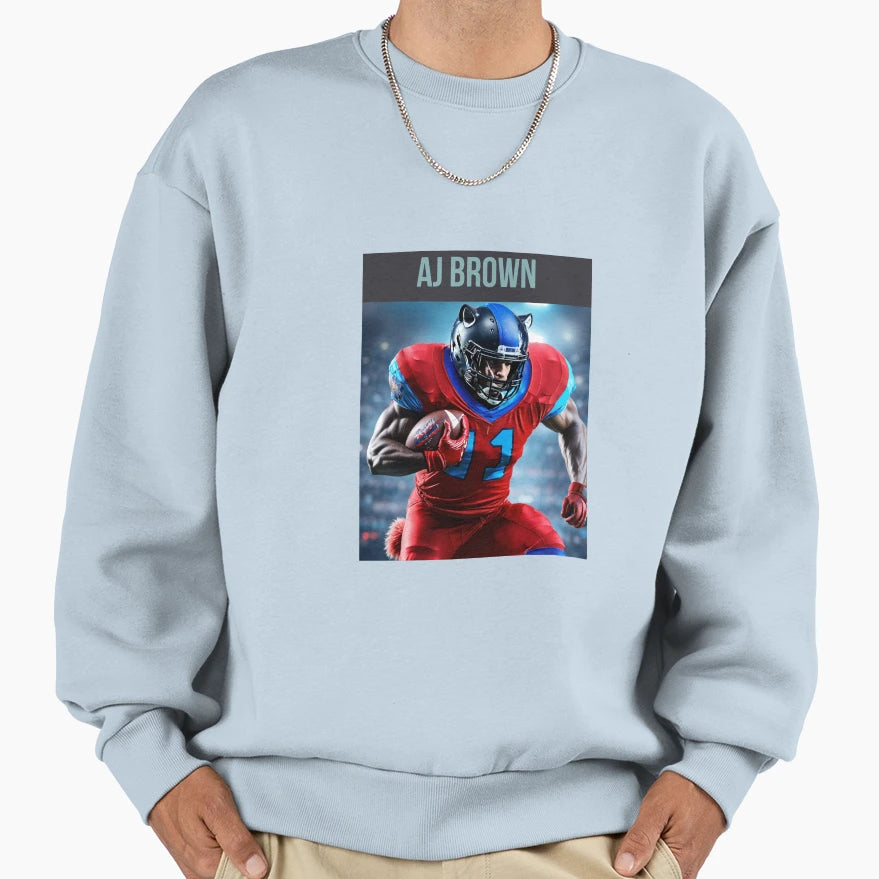 Nfl Aj Brown Sweatshirt - Custom Art Print for Adults - T-Shirt, Sweatshirt, Hoodie