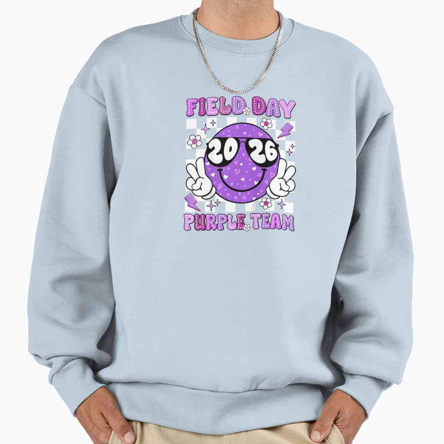 Field Day Purple Team 2026 Let Sweatshirt - Fun Novelty Design for Adults - T-Shirt, Sweatshirt, Hoodie