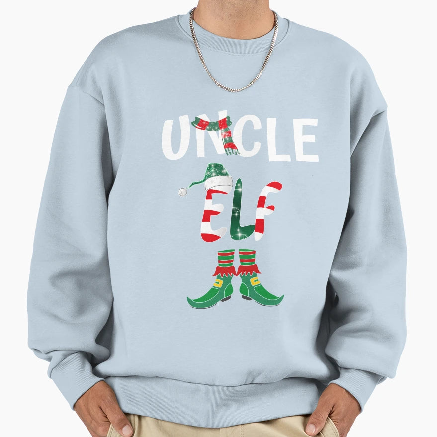 Uncle Elf Matching Uncle Outfit Sweatshirt - Novelty Apparel for Adults - T-Shirt, Sweatshirt, Hoodie