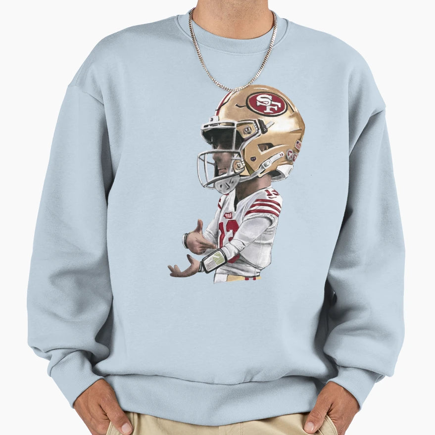 San Francisco 49Ers Quarterback Sweatshirt - Aesthetic Graphic for Adults - T-Shirt, Sweatshirt, Hoodie