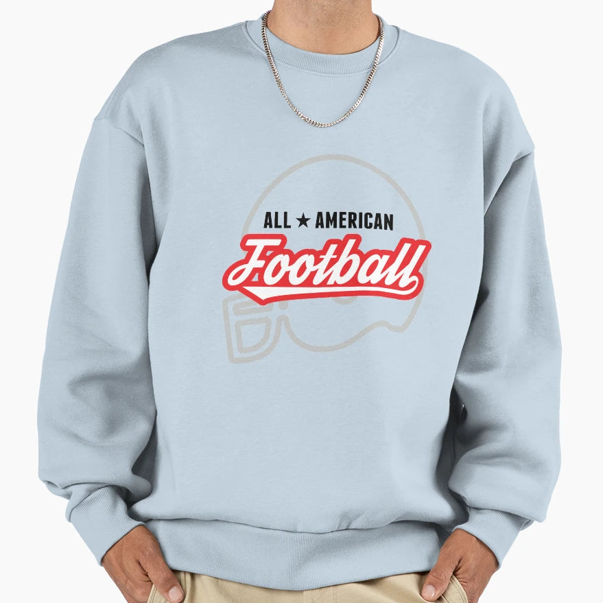All American Football Sweatshirt - Unique Graphic Men Women - T-Shirt, Sweatshirt, Hoodie