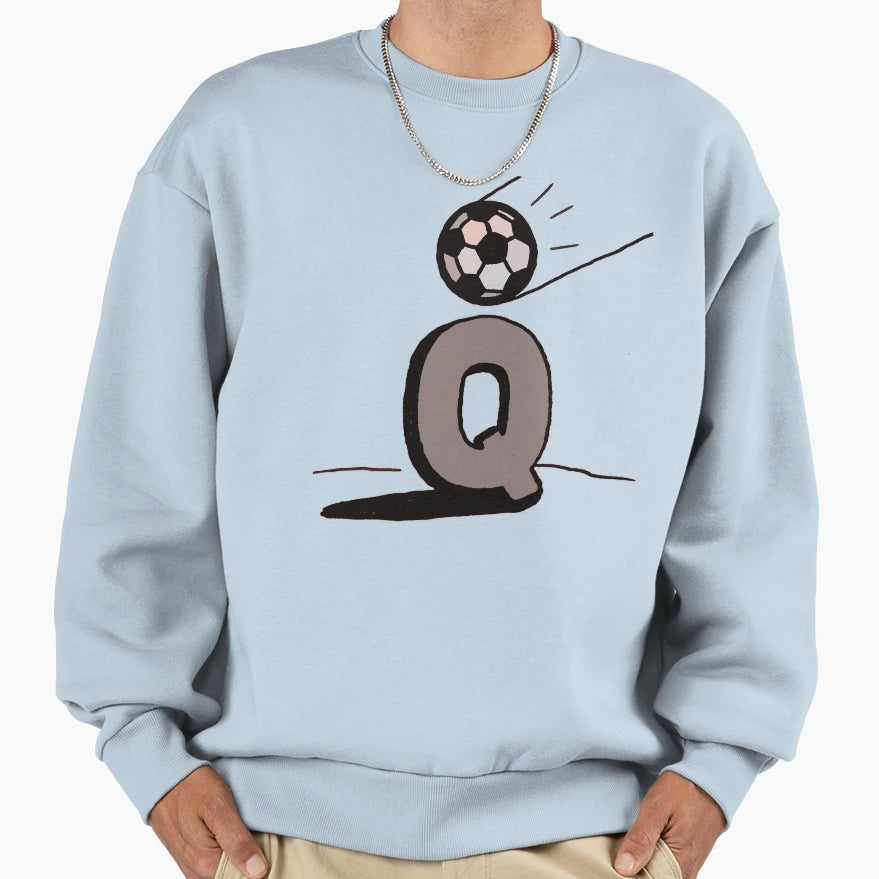 Quick Counter Football Monogram Q Sweatshirt - Minimalist Print Unisex - T-Shirt, Sweatshirt, Hoodie