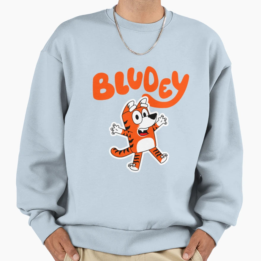 Bludey Orange Variation C Sweatshirt - Trendy Graphic Unisex - T-Shirt, Sweatshirt, Hoodie