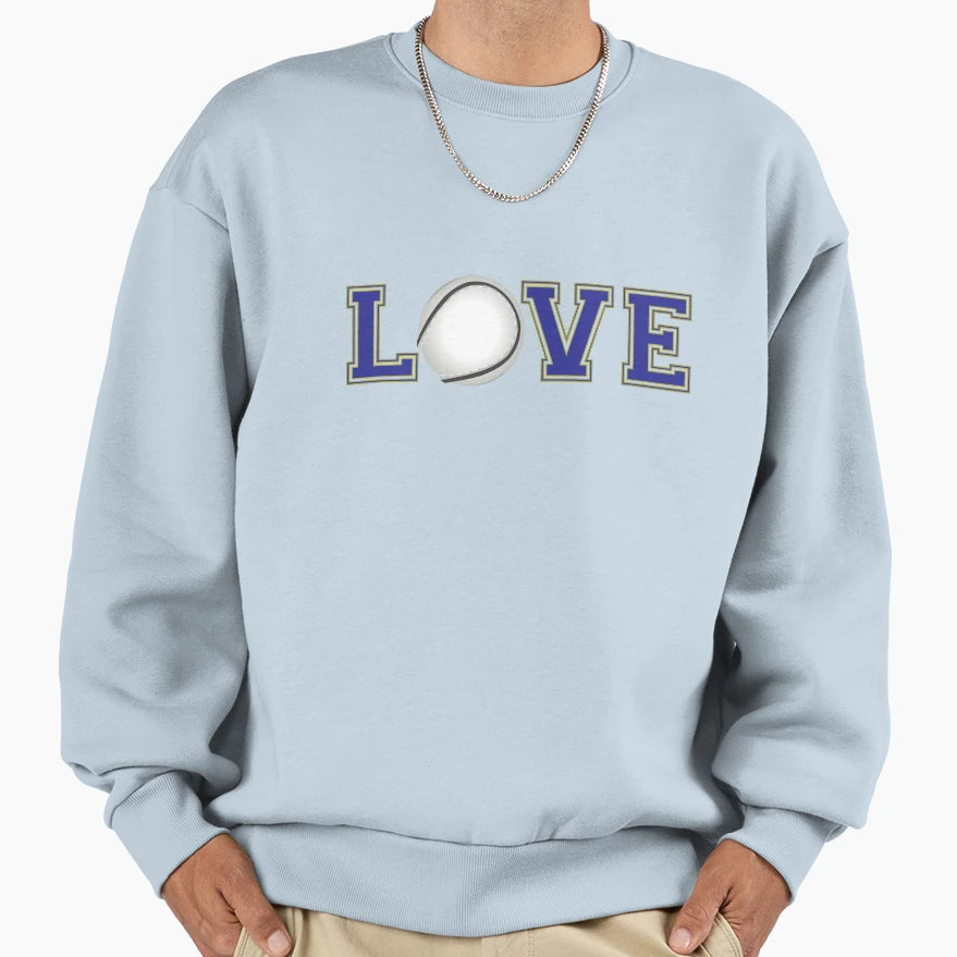Love Hurling Blue Varsity Sweatshirt - Streetwear Style for Adults - T-Shirt, Sweatshirt, Hoodie