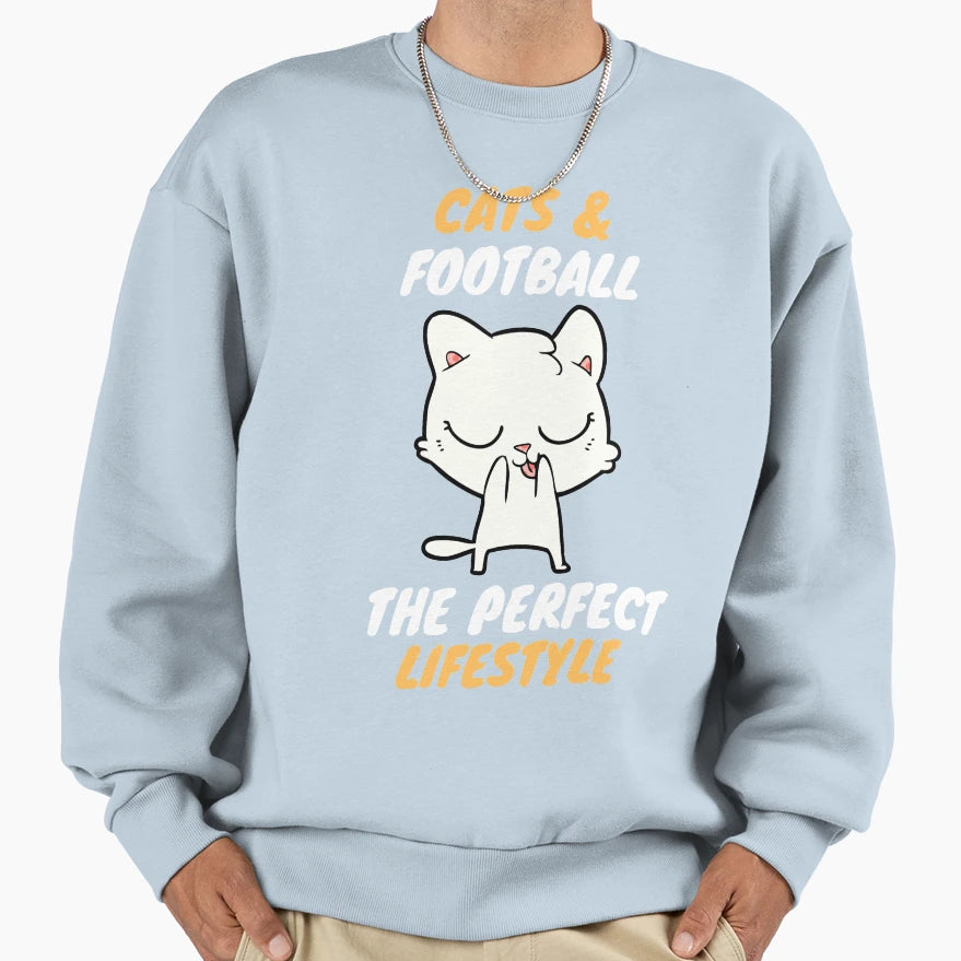Cats Football Lifestyle Sweatshirt - Streetwear Style for Adults - T-Shirt, Sweatshirt, Hoodie