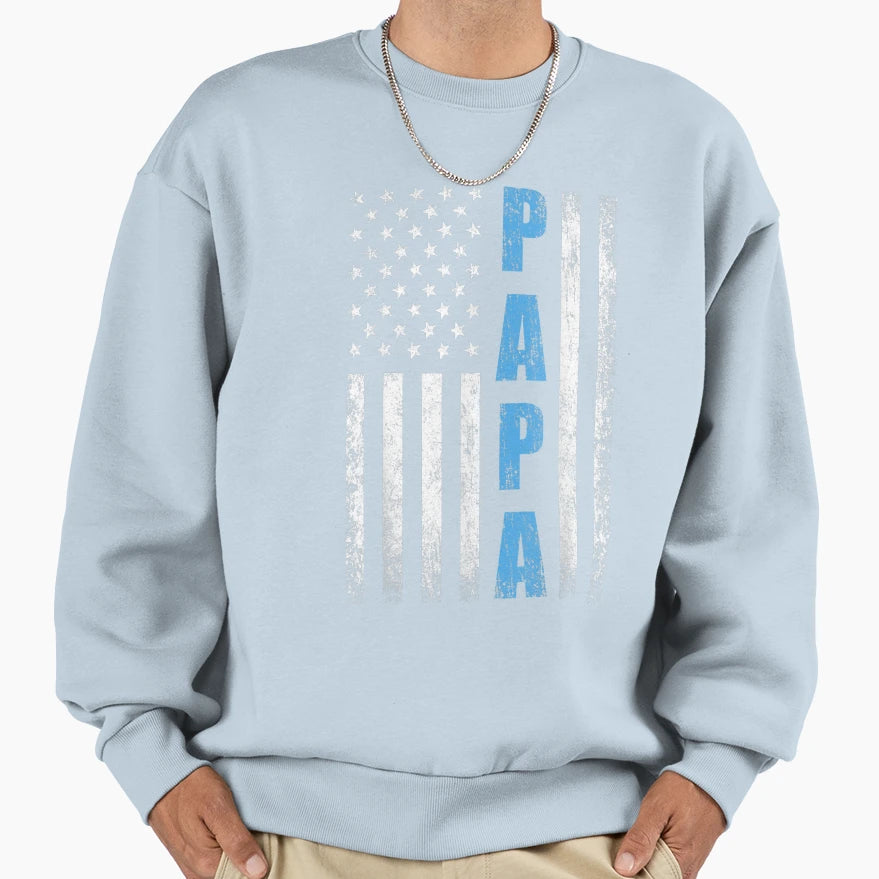 Mens Proud Papa Funny Fathers Day 2022 T-Shirt - Graphic Print for Adults - T-Shirt, Sweatshirt, Hoodie