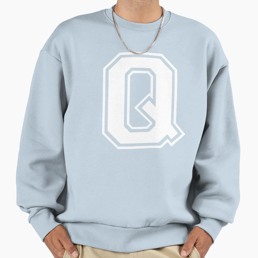 Letter Q Alphabet Sweatshirt - Trendy Graphic Unisex - T-Shirt, Sweatshirt, Hoodie