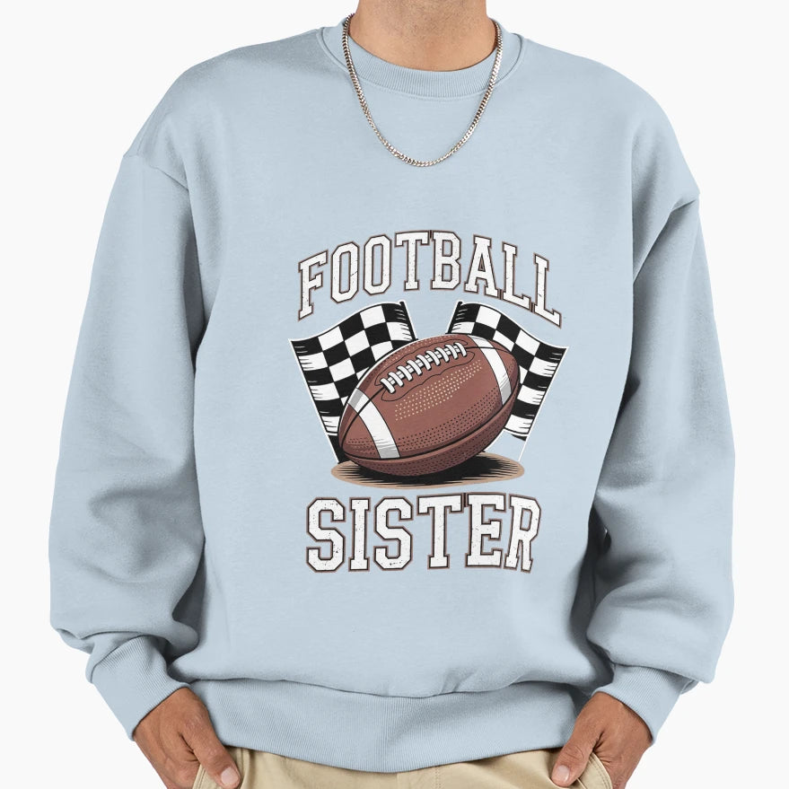 American Football Sister Coquette Sweatshirt - Custom Art Print for Adults - T-Shirt, Sweatshirt, Hoodie