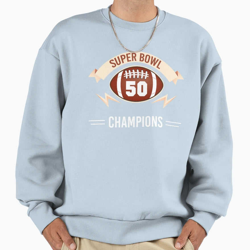 Super Bowl 50 Champions Winner Sweatshirt - Streetwear Style for Adults - T-Shirt, Sweatshirt, Hoodie