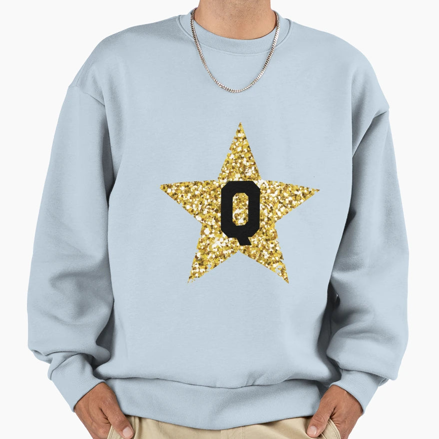 Q Gold Star Sweatshirt - Graphic Print Unisex - T-Shirt, Sweatshirt, Hoodie