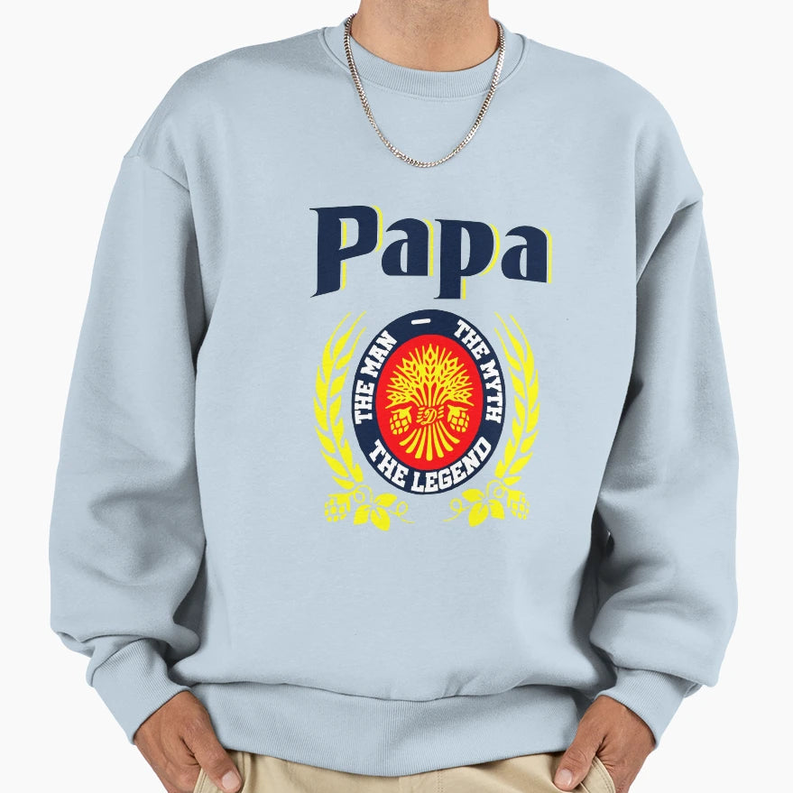 Papa Best Father Logo Sweatshirt - Casual Everyday Wear for Adults - T-Shirt, Sweatshirt, Hoodie