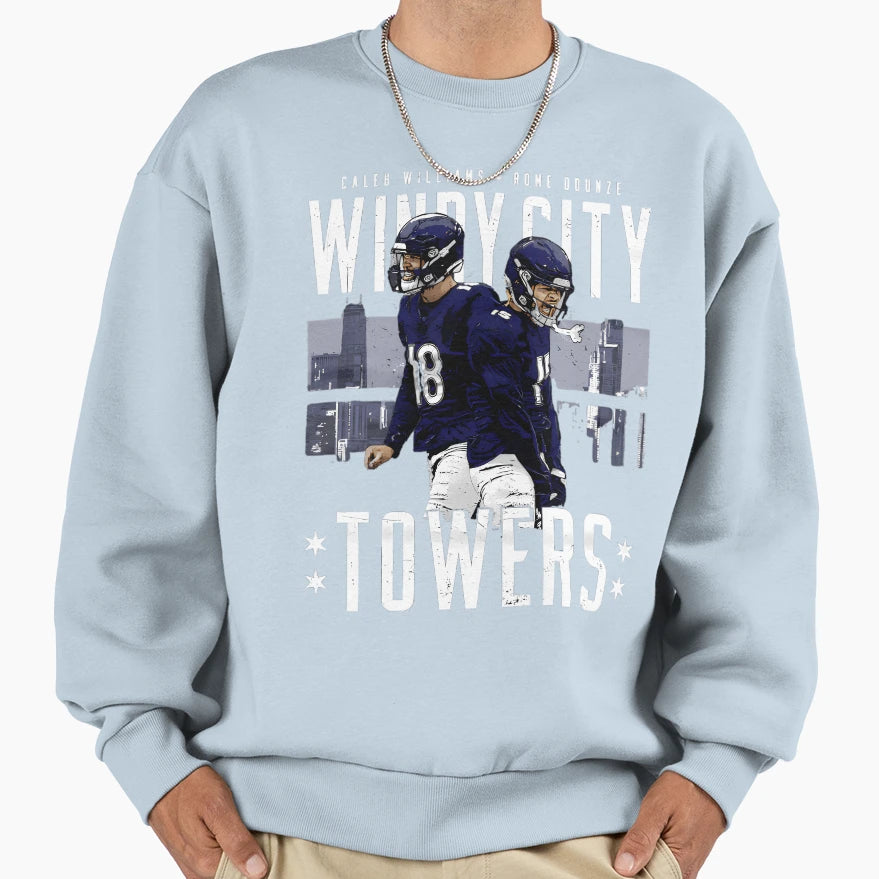 CW Rome Odunze Chicago Windy Sweatshirt - Casual Everyday Wear for Adults - T-Shirt, Sweatshirt, Hoodie