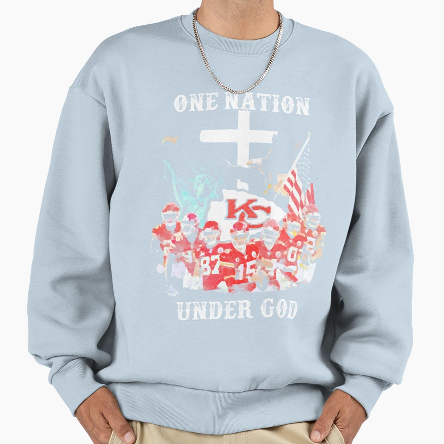 Kc One Nation Under God Sweatshirt - Streetwear Style Men Women - T-Shirt, Sweatshirt, Hoodie