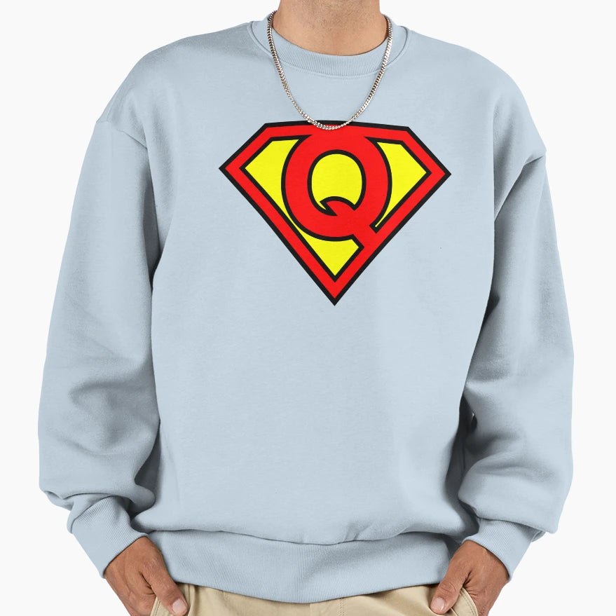 Letter Q Super Letter Vol 1 Sweatshirt - Fun Novelty Design Unisex - T-Shirt, Sweatshirt, Hoodie